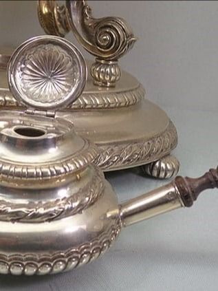 Raro Samovar em prata, século XIX, prata, decoração única e exclusiva, decoração de mesa de natal, presente product image (10)
