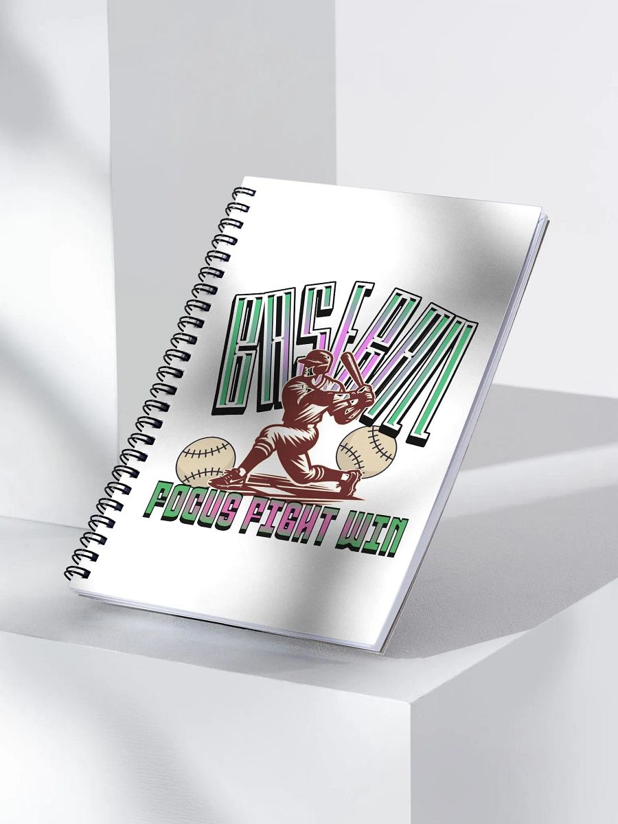 Focus Fight Win Baseball Notebook product image (3)