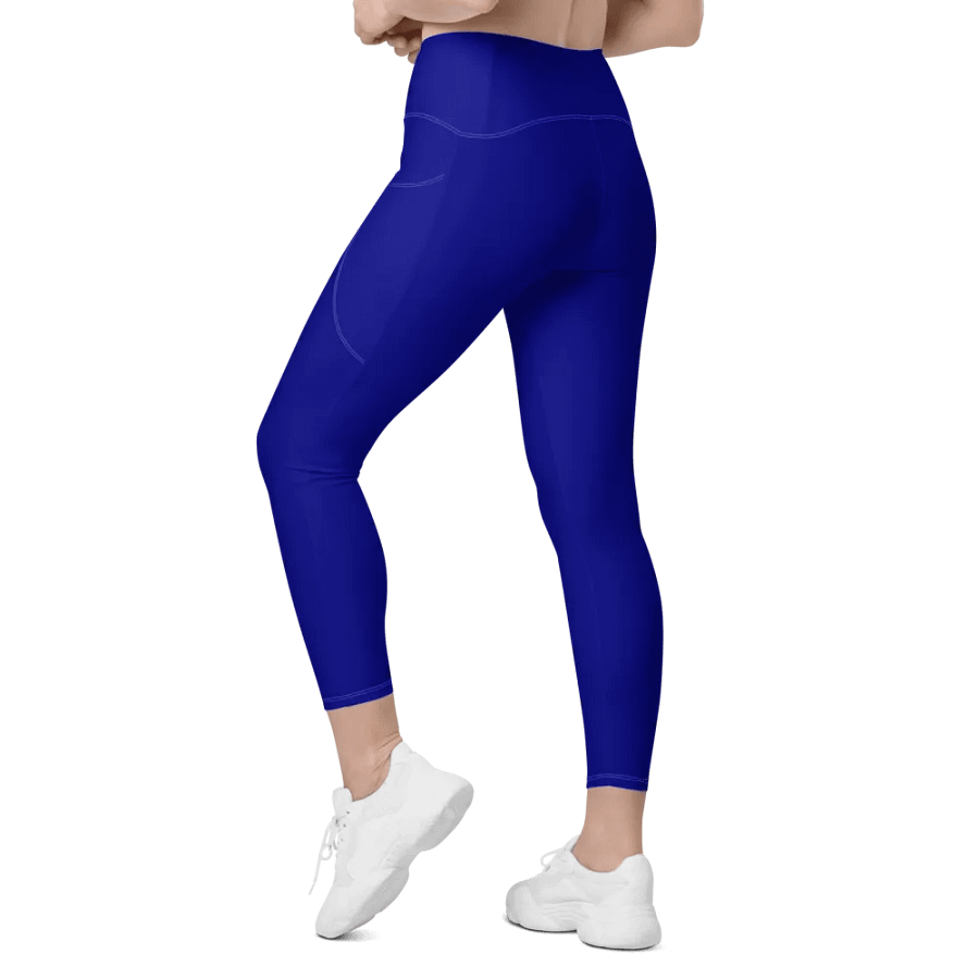 Plain Color Navy Blue Leggings with Pockets product image (10)