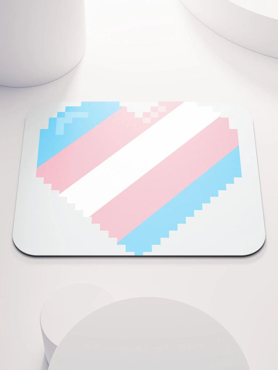 Trans heart Mouse pad product image (1)