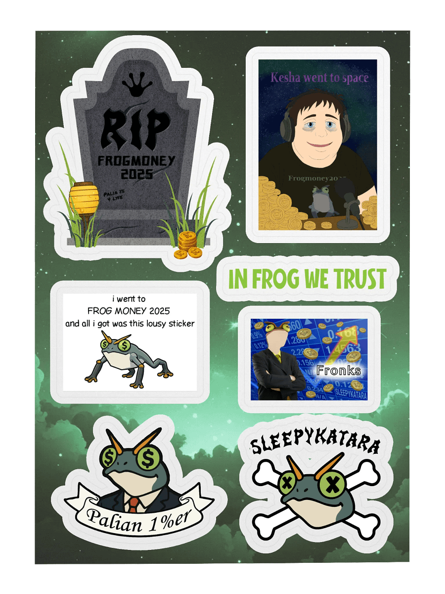 RIP FROGMONEY2025 Sticker Sheet product image (1)