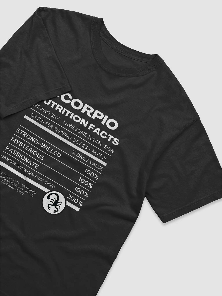 Scorpio Nutrition Facts T-Shirt product image (4)
