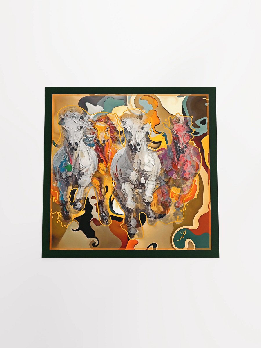 Vibrant Motion: Horse-Inspired Matte Poster product image (19)