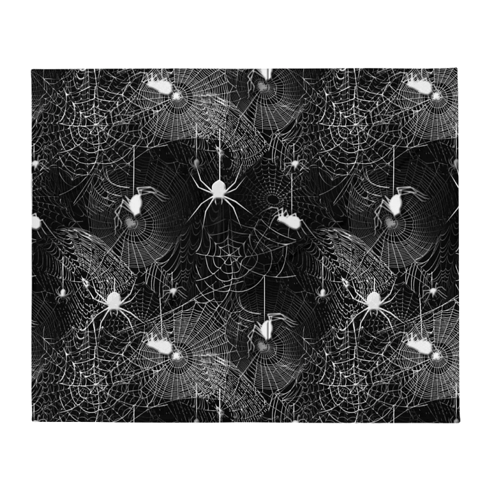 Black and White Spider Webs Throw Blanket product image (13)
