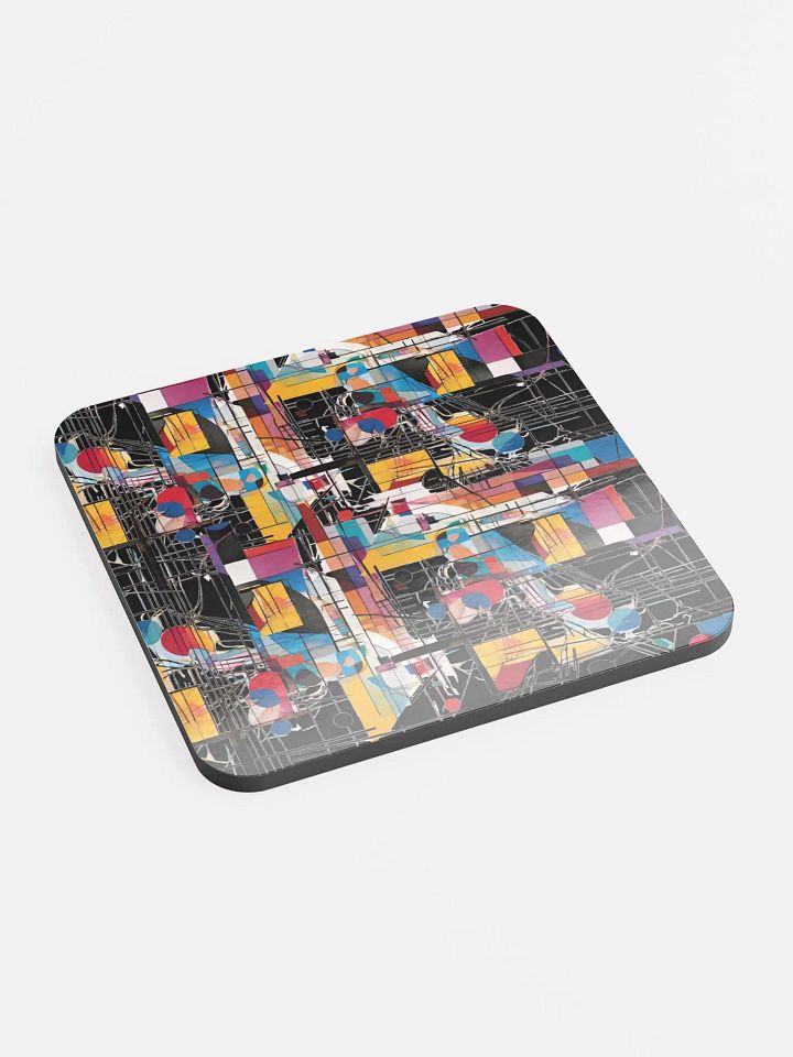 Kadinsky inspired cork coaster for arty moms dads and friends product image (2)