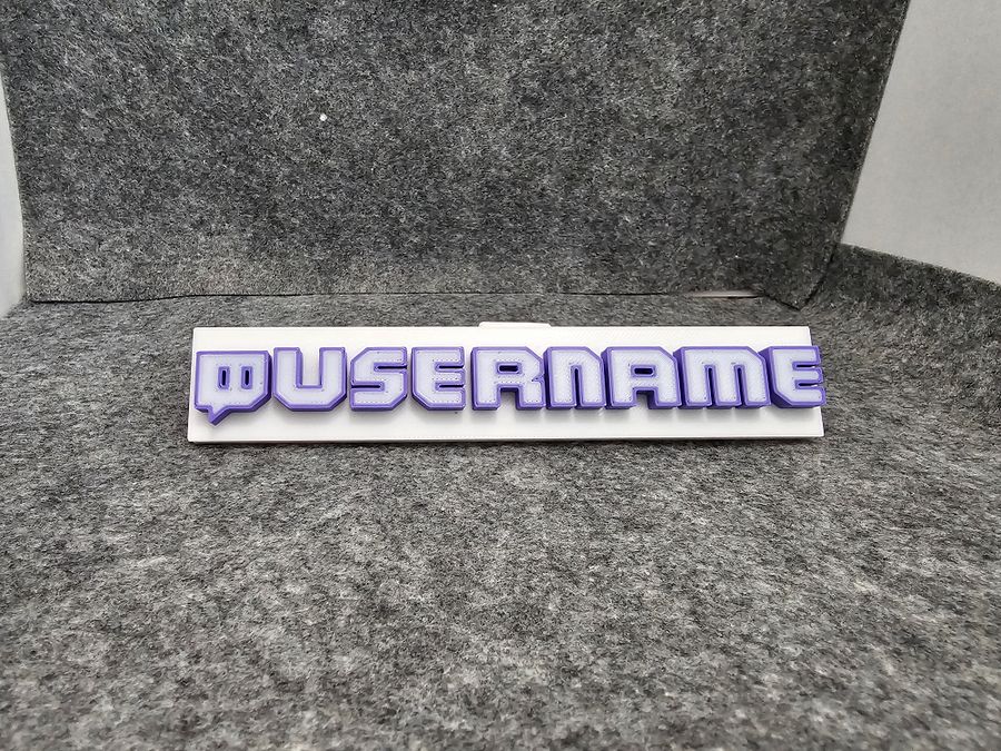 Custom 3D Printed Twitch Name Plate | Gamer Desk Sign | Streamer Display Tag product image (2)