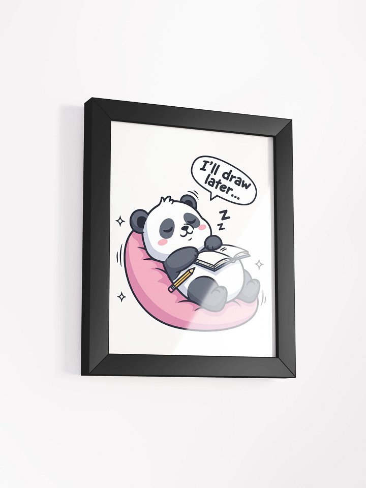 Procrastination Panda Framed High-Quality Matte Poster product image (2)