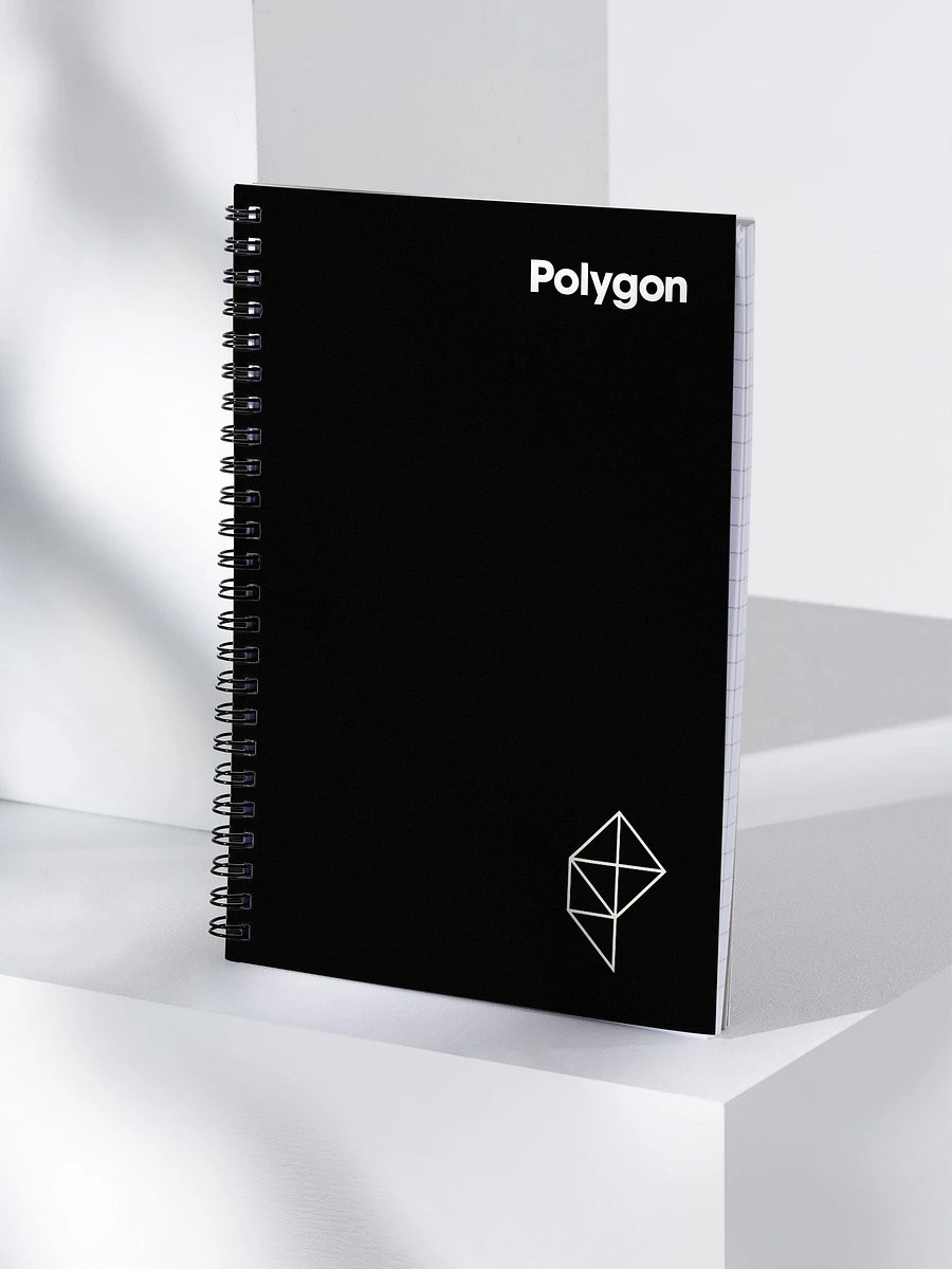 Black Polygonal Spiral Notebook product image (3)