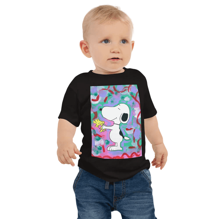 Snoopy (art by Dina R.) acrylic painting picture - Baby Jersey Short Sleeve Tee product image (1)