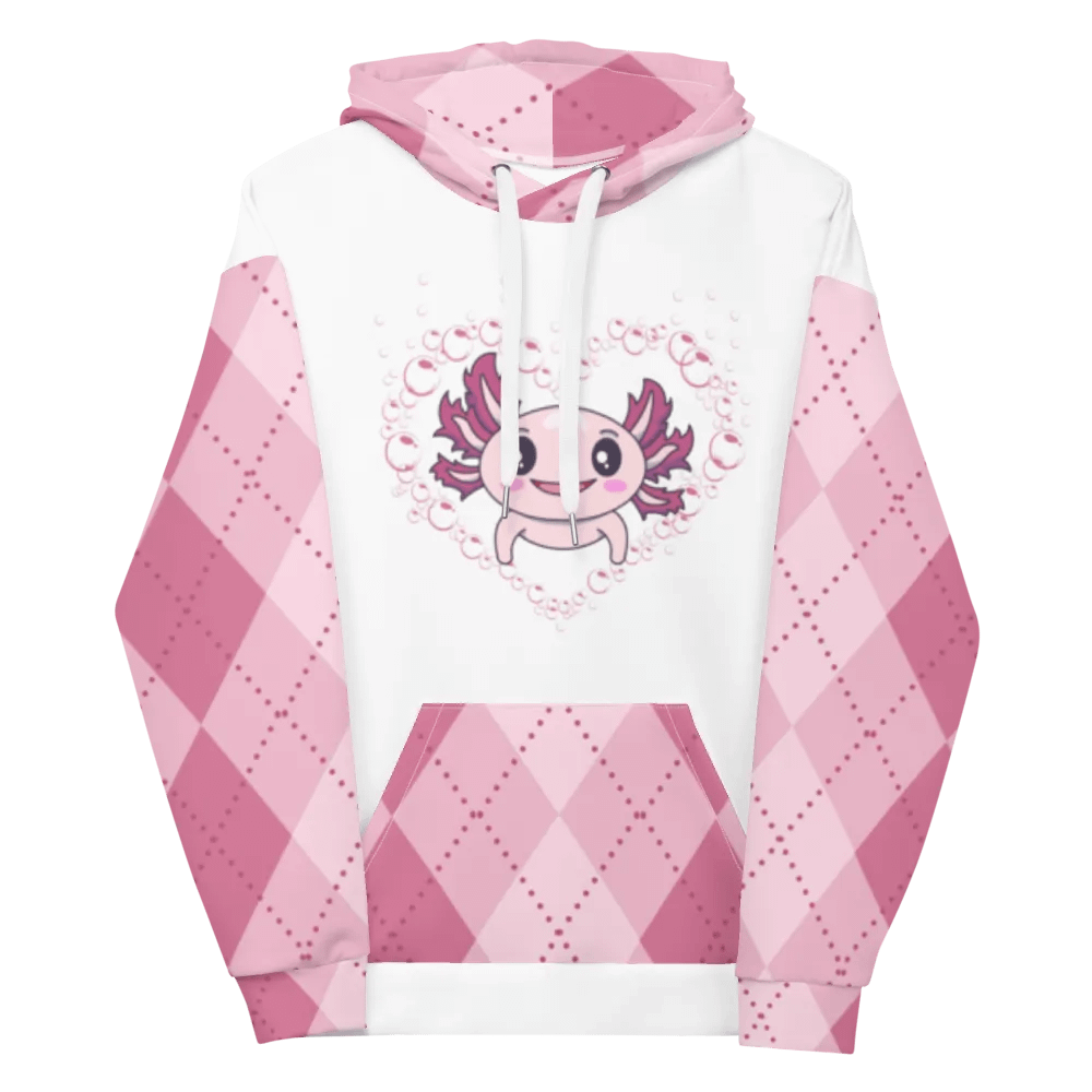 Pink And White Axolotl Hoodie product image (12)