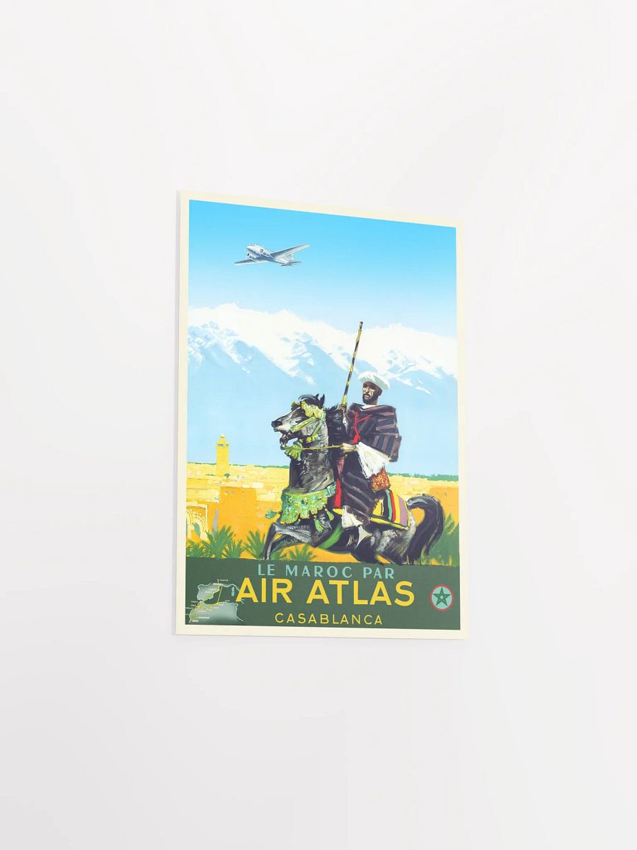 Morocco, Air Atlas, 1950s — retro travel poster, vintage travel print product image (9)
