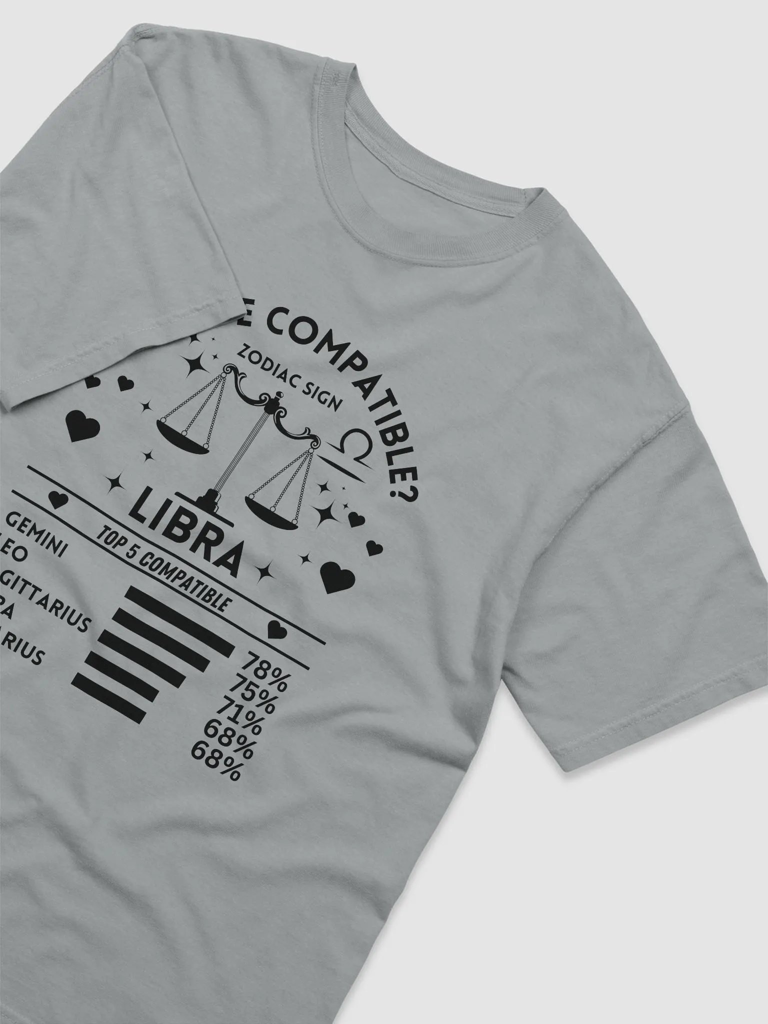 Libra Zodiac Sign Romantic Compatibility T-Shirt - Light Comfort Colors 1717 product image (90)