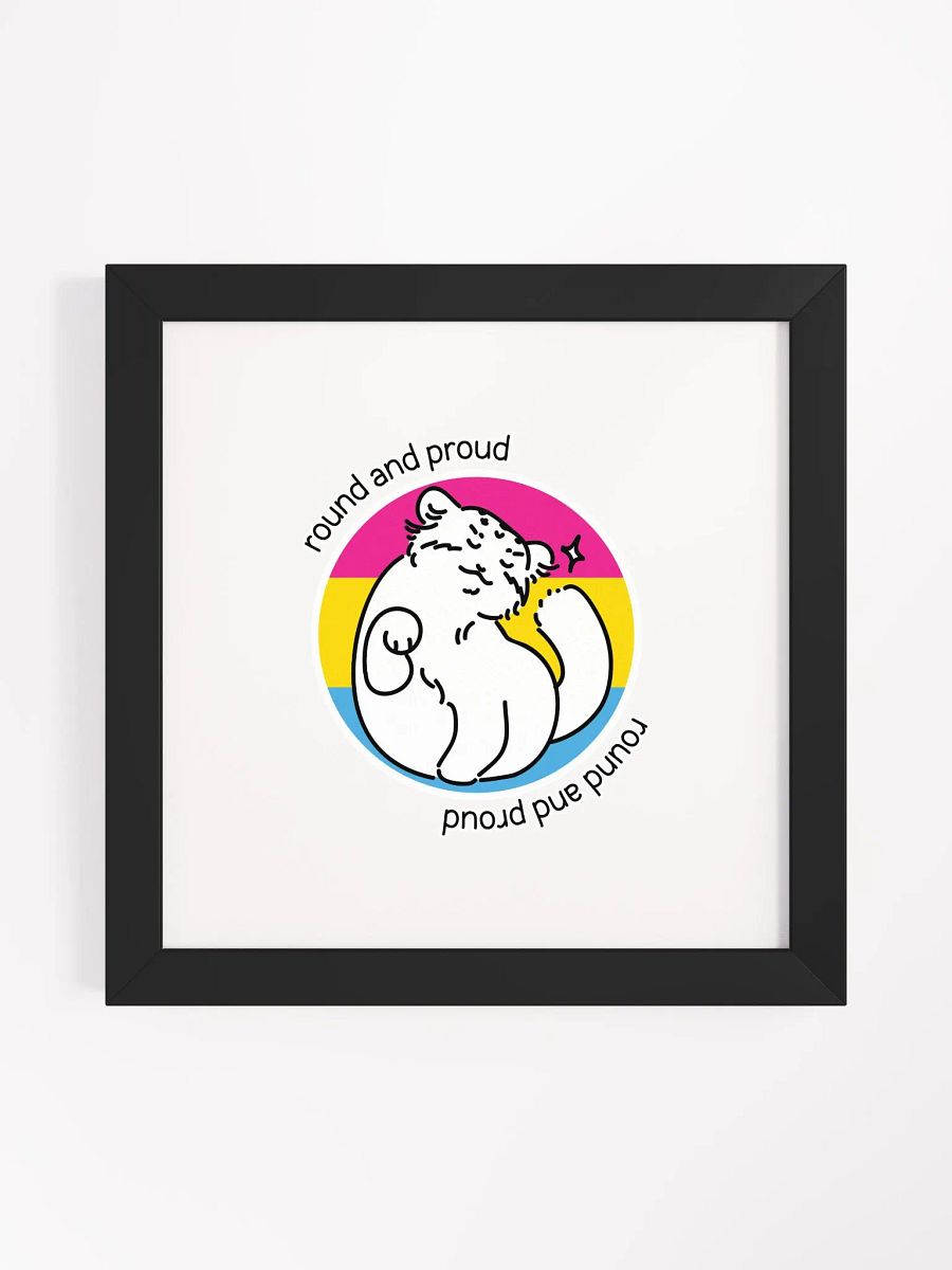 Round and Proud Manul Pansexual Version - Framed Print product image (2)