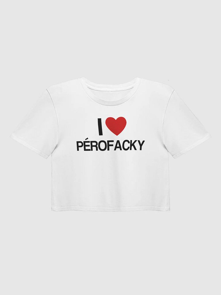 I ♥️ Perofacky Crop top white product image (1)