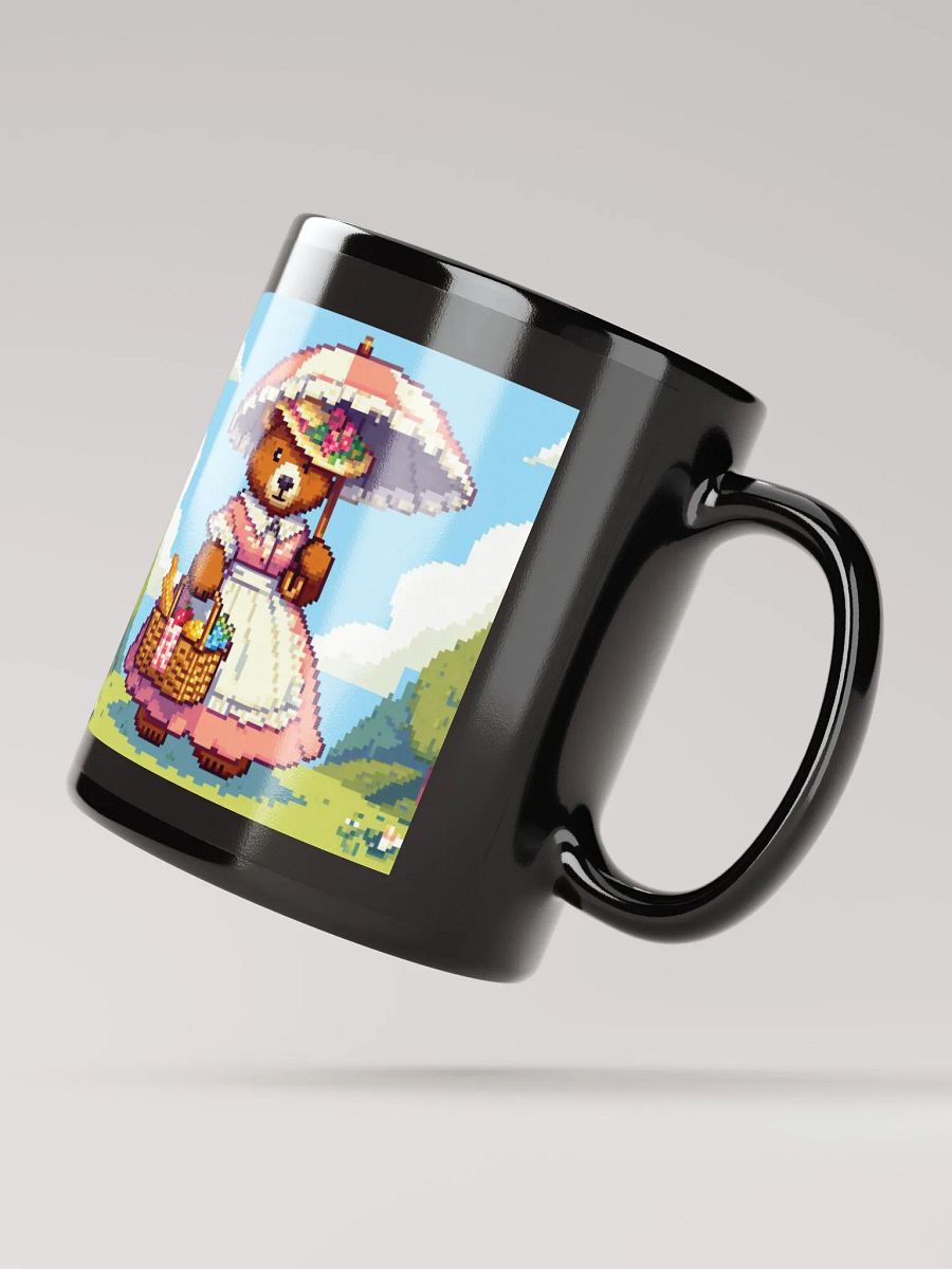 Pixel Art Momma Bear Southern Belle Black Mug product image (2)