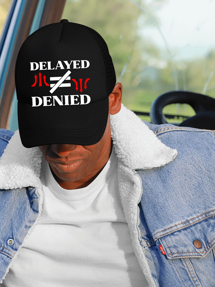 Delayed Not Denied Foam Trucker Hat. product image (1)