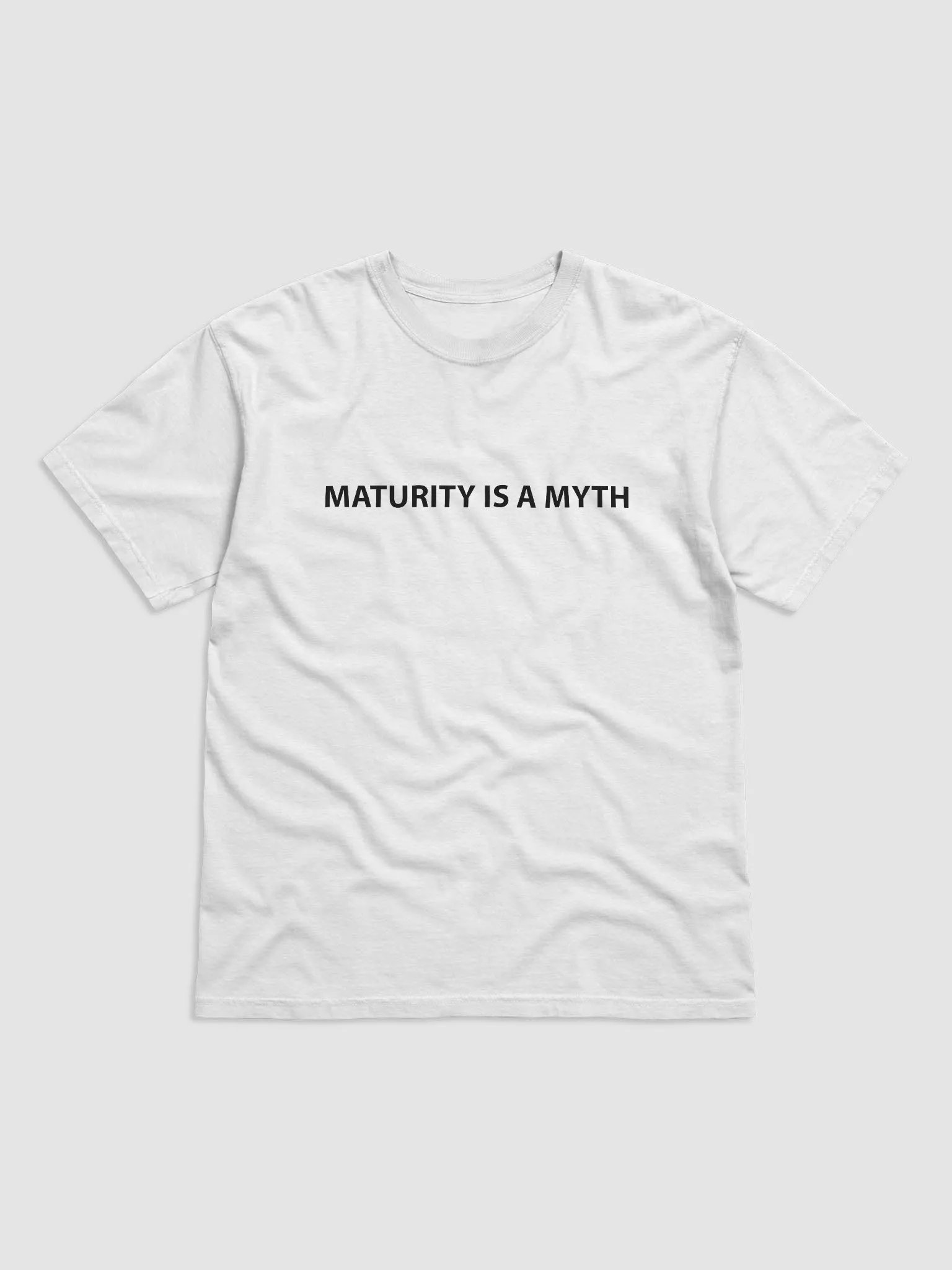 Maturity Is A Myth White Tee product image (1)