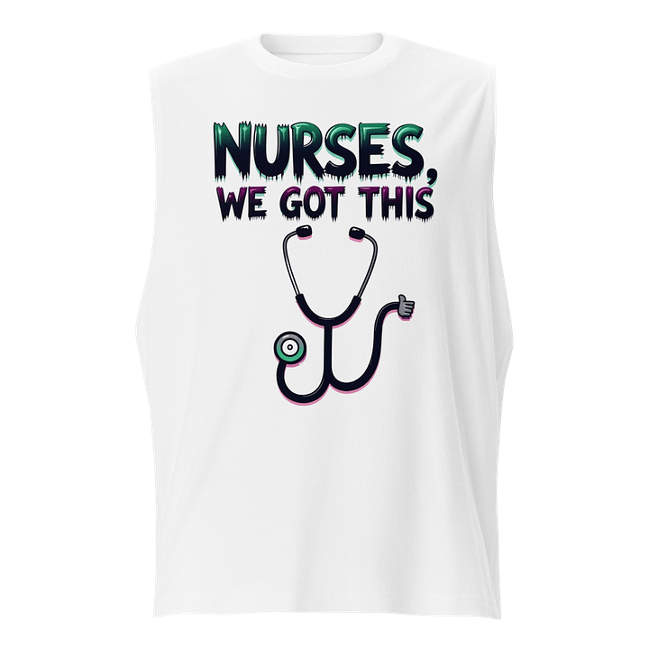 Nurse Power Stethoscope Muscle Tank product image (1)