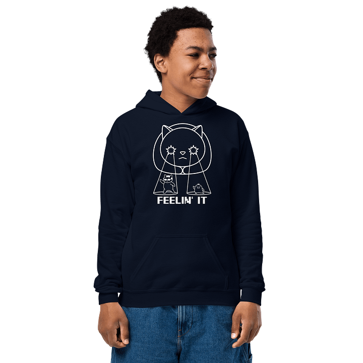 Goromi the Cat in Wig (Surreally Spotlighted Dancing) - Unisex Youth Hoodie product image (11)