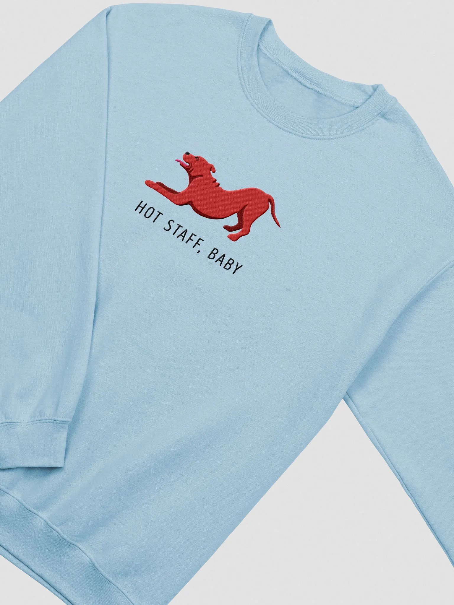 Hot Staff, Baby Sweatshirt (Embroidered) of a Staffordshire Terrier(Red) product image (5)