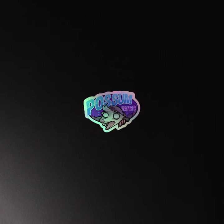 Possum Gamer Holographic Sticker product image (4)