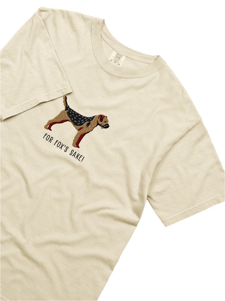 For Fox's Sake T-Shirt(Embroidered) of a Border Terrier(Black & Tan) product image (218)