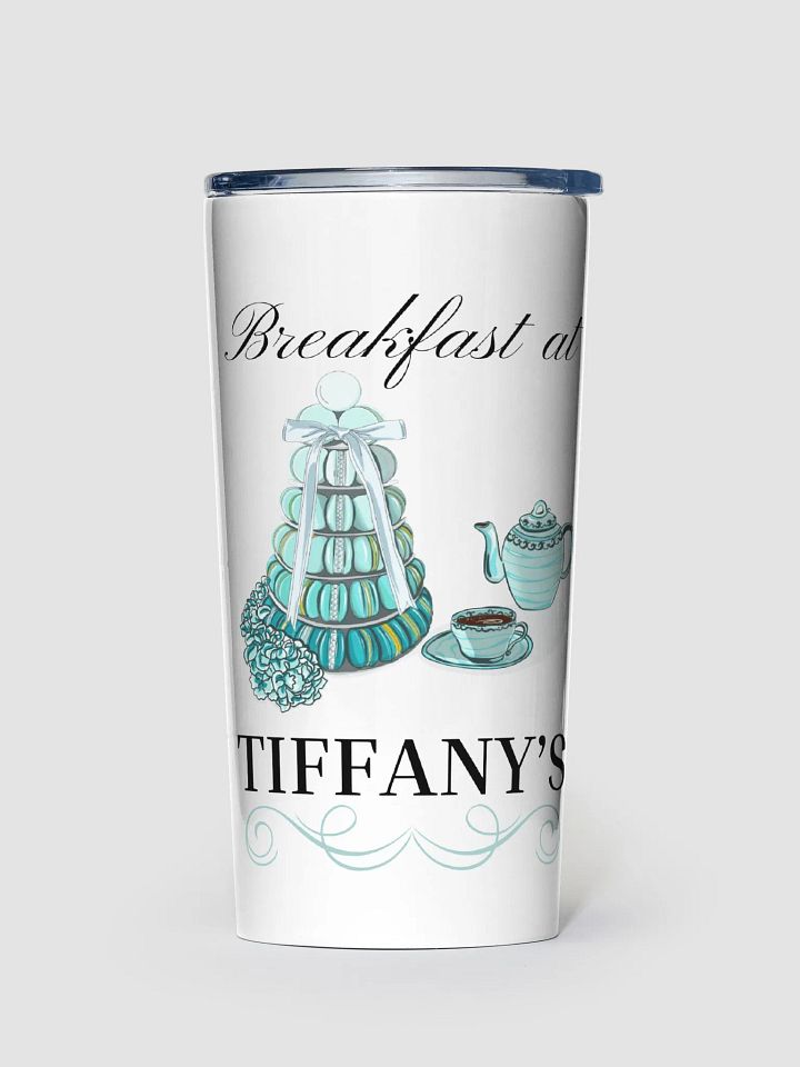 Breakfast at Tiffany's T & Co 20oz Tumbler, Classic Audrey Crew, Girls Brunching Weekend, Holly Golightly Fan Gift For Mom, Book Club Gift product image (1)