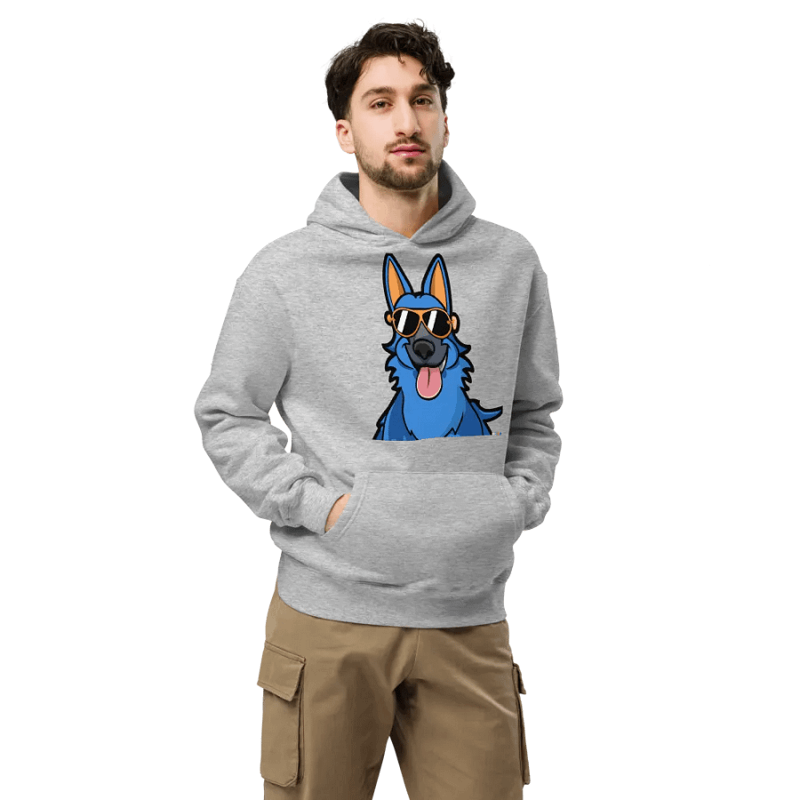 Cool Blue Dog Unisex Oversized Hoodie product image (27)