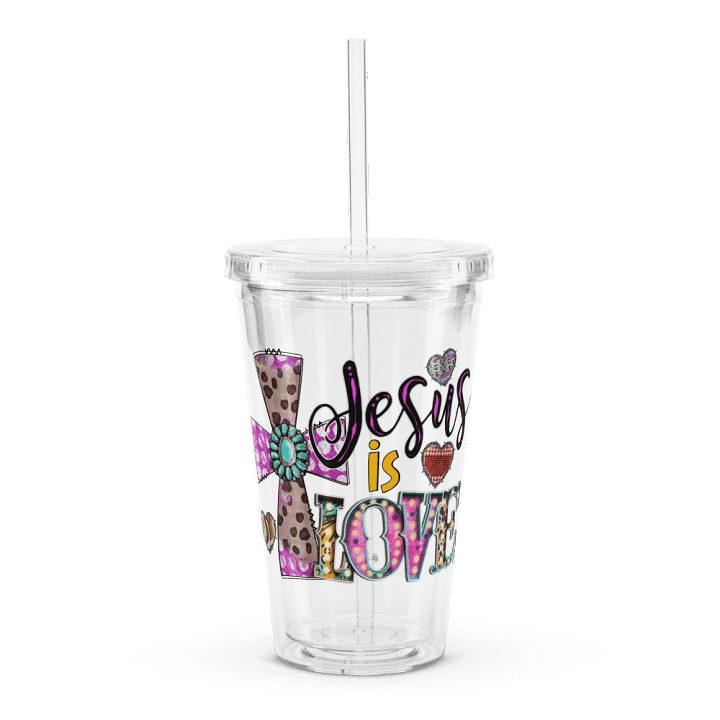 Jesus Is Love - Double Wall Clear Plastic Tumbler product image (1)