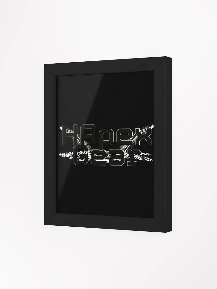 Framed - Black - High-Quality Matte Poster - Black HApex Gear Black Logo product image (3)
