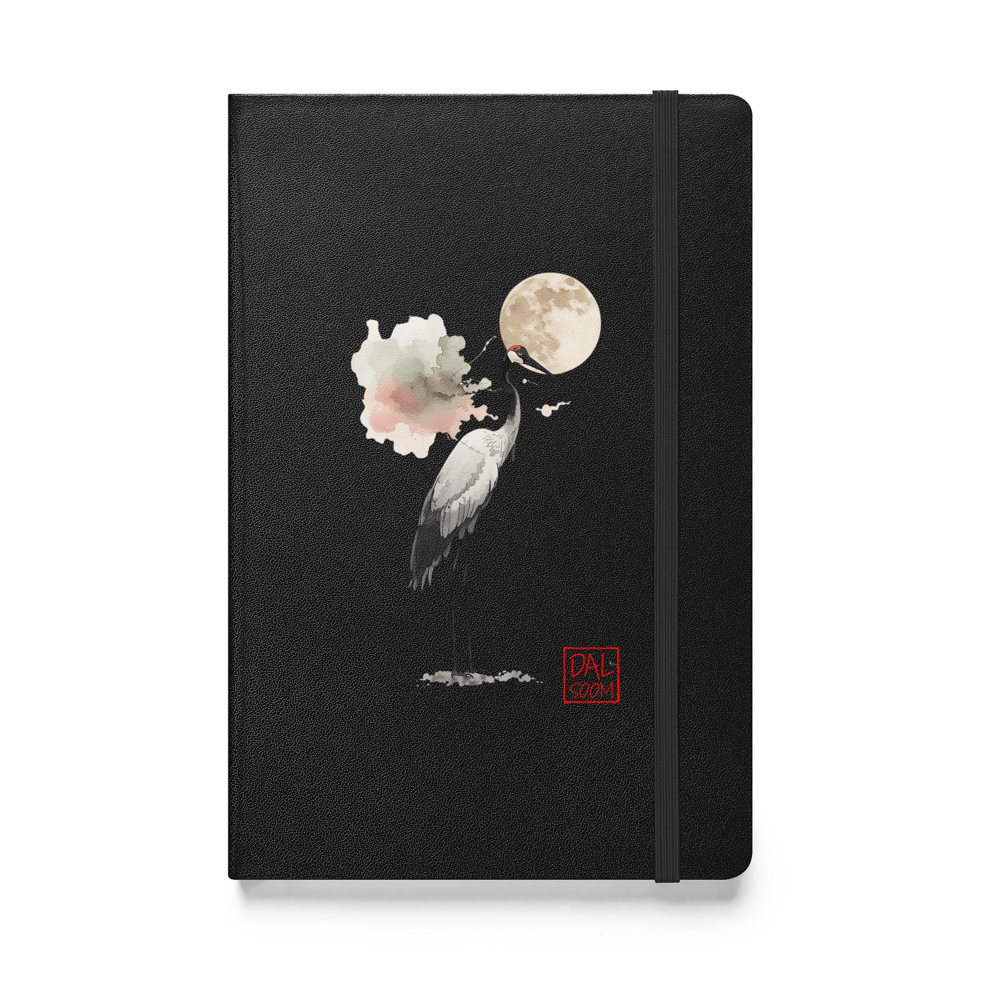 Moonlit Crane Hardcover Notebook product image (1)