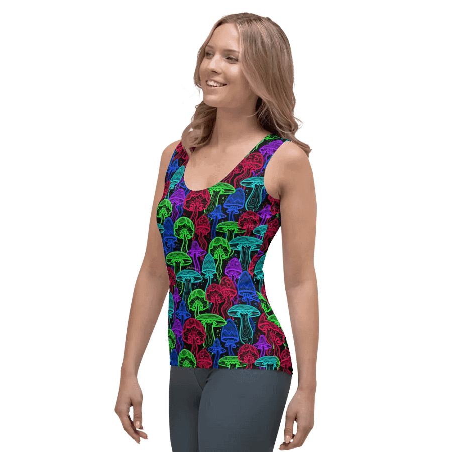 Neon Mushrooms (Variation 1) All-Over Tank Top product image (3)