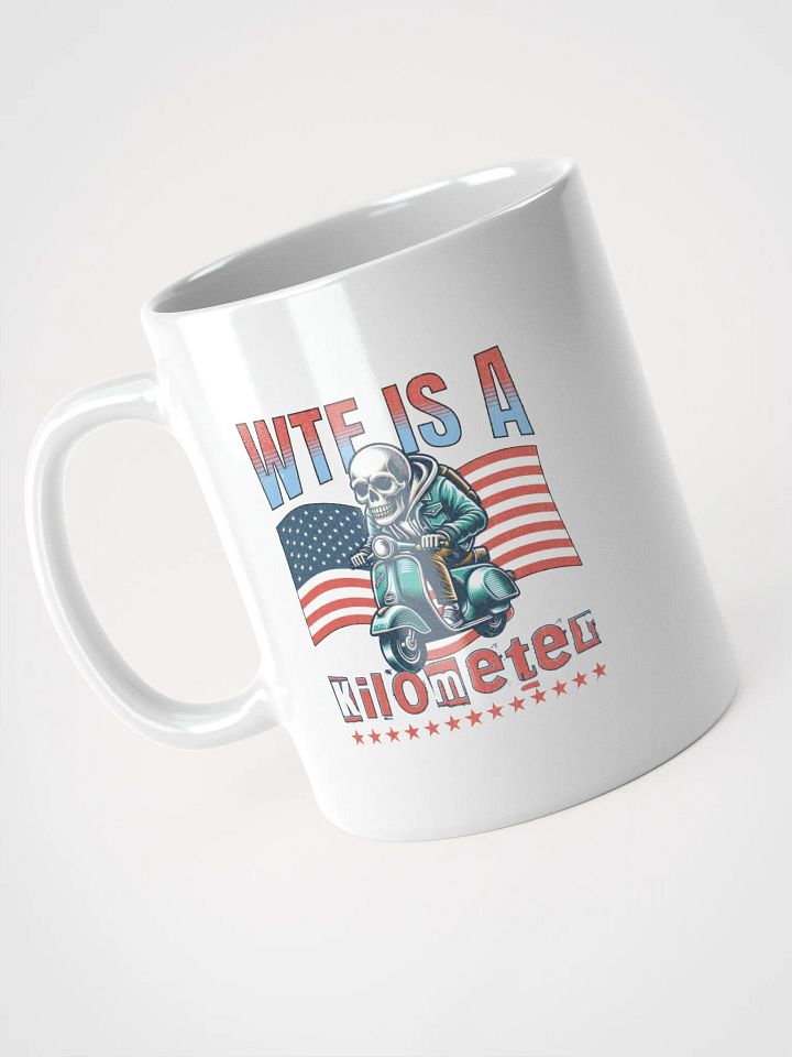 WTF Is A Kilometer? Skeleton Scooter Mug product image (2)