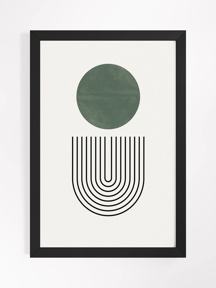 Symmetry in Green Framed Poster |Modern Art for a Fresh Perspective product image (2)
