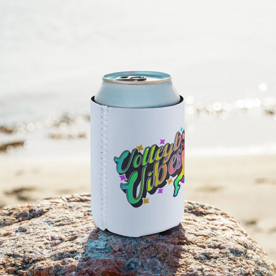 Volleyball Vibes Male Vibrant Can Cooler product image (10)