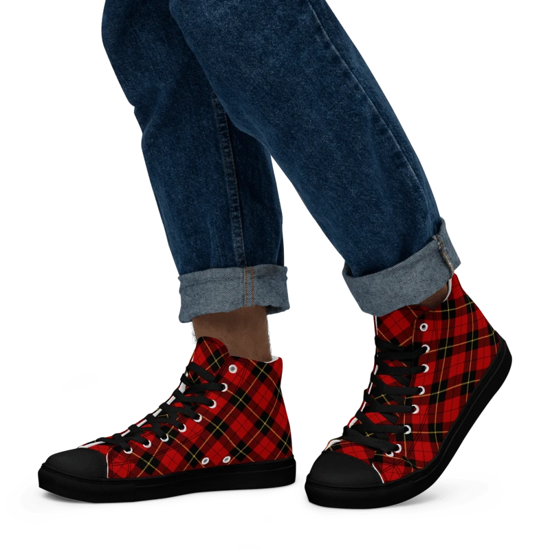 Wallace Tartan Men's High Top Shoes product image (5)