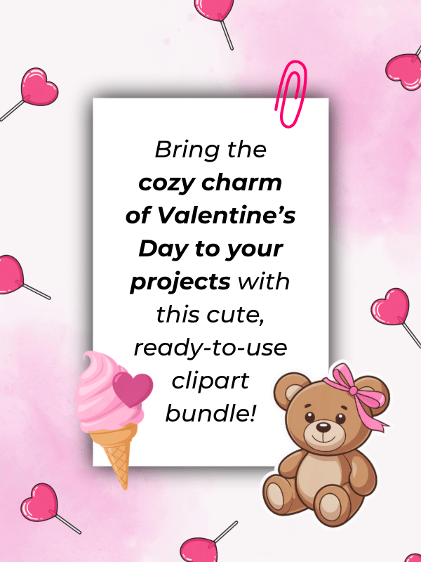 MRR/PLR Pink Valentine's Day Clipart product image (9)