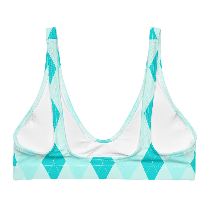 Blue Argyle Paradise Bikini Top product image (2)