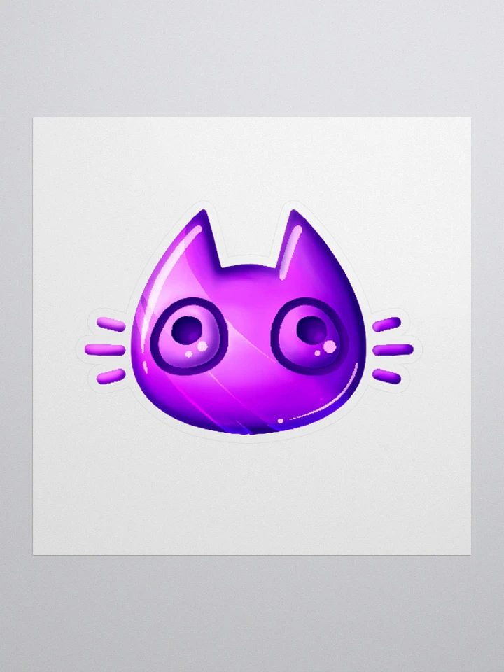 Purple Cat Face Sticker product image (2)
