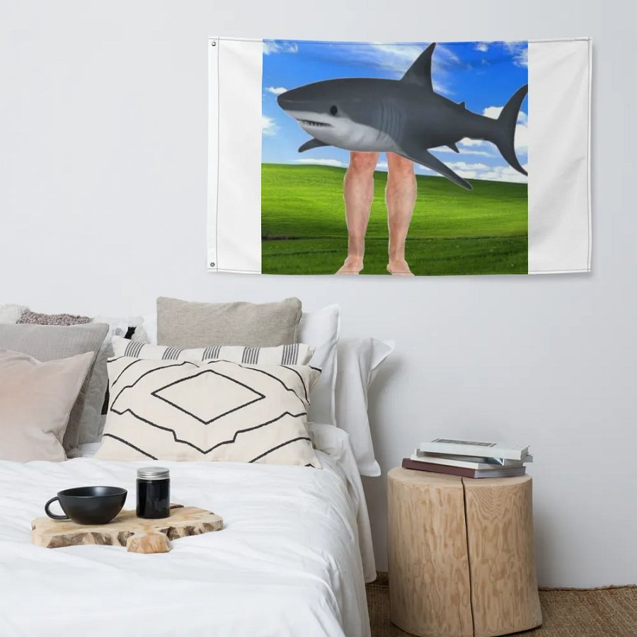 Shark Religion Funny Flag product image (4)