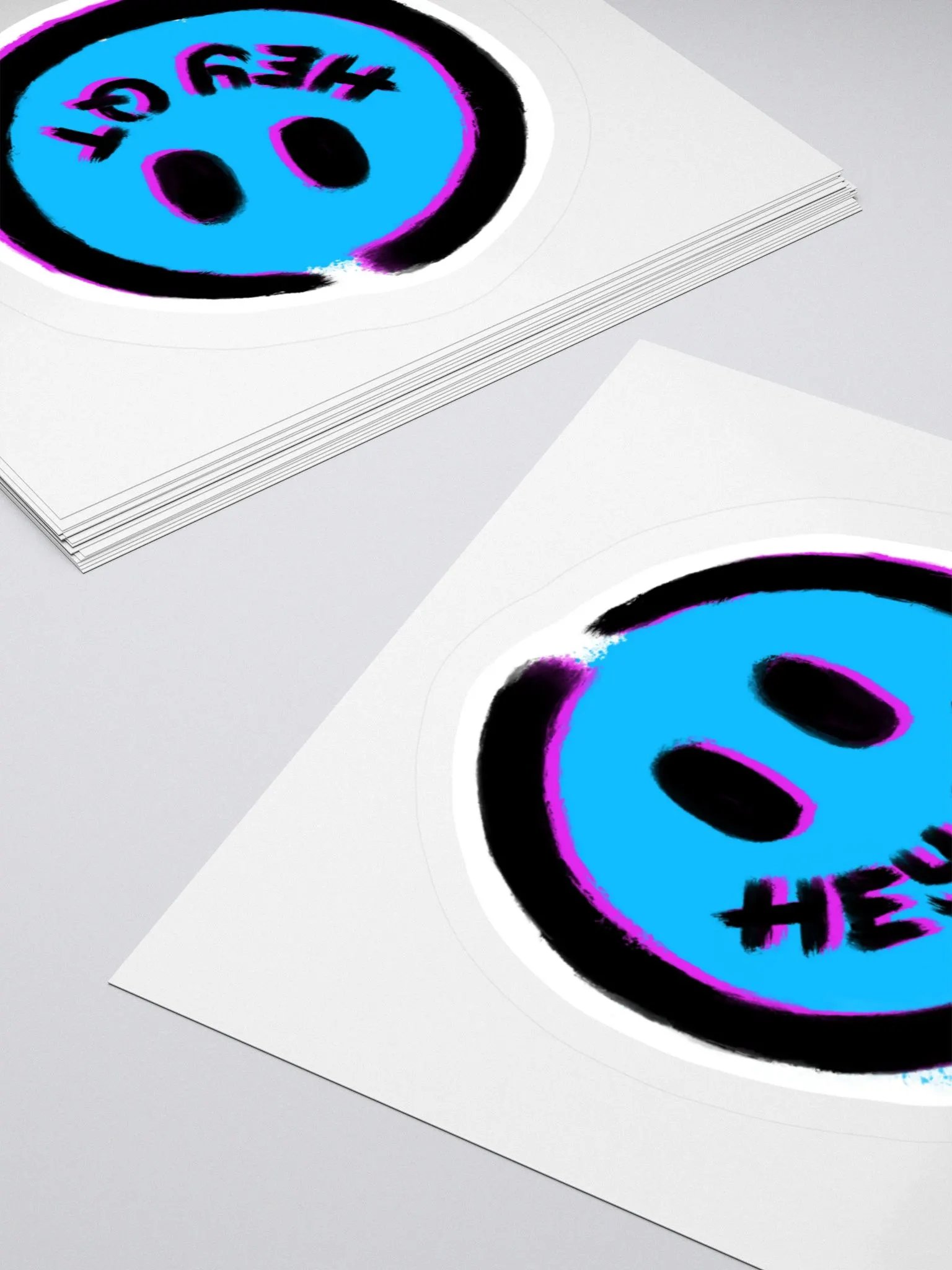 Graffiti Smiley Hey QT Sticker product image (4)