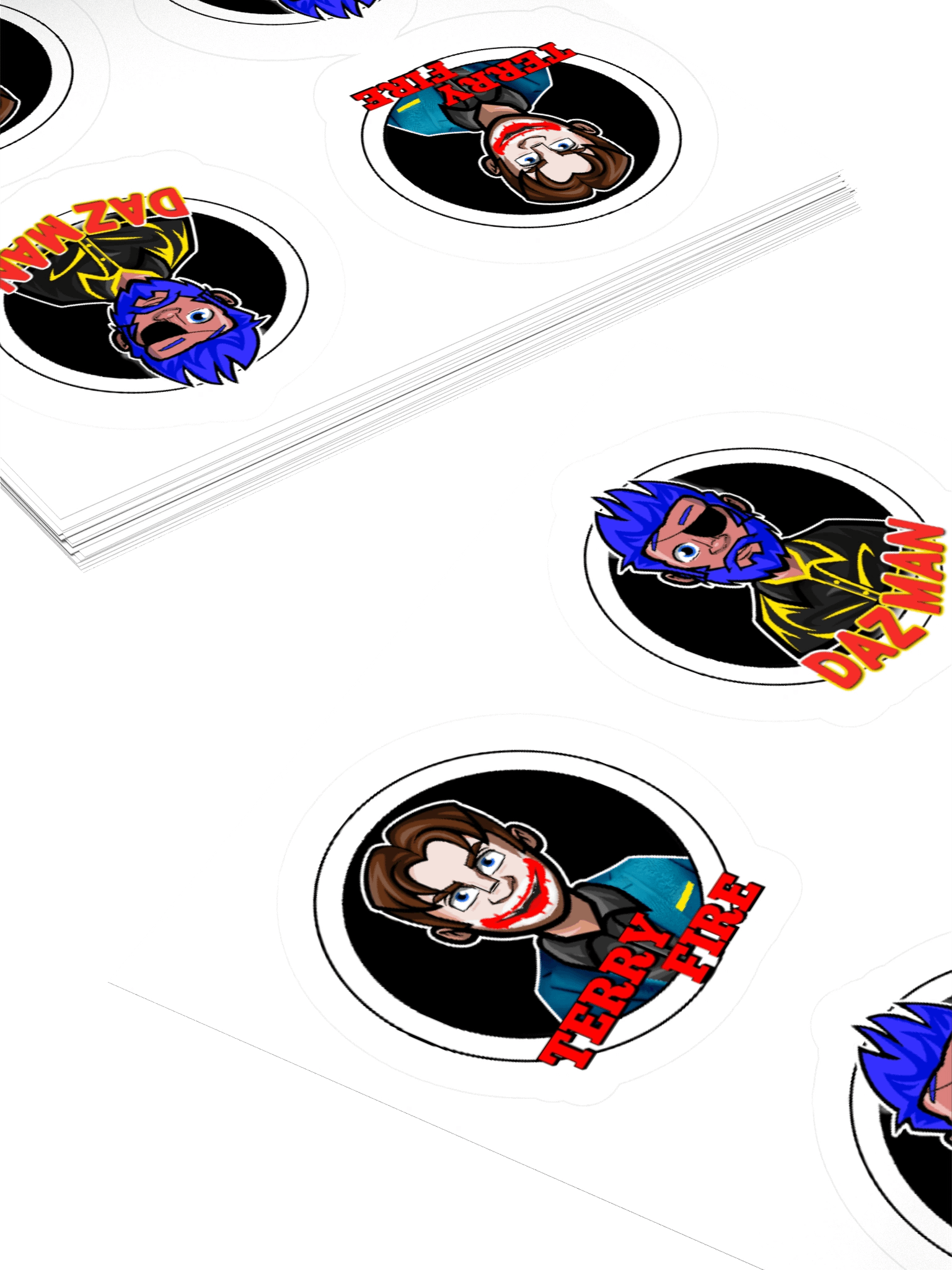 Kawaii Cartoon Character Kiss Cut Stickers Set product image (11)