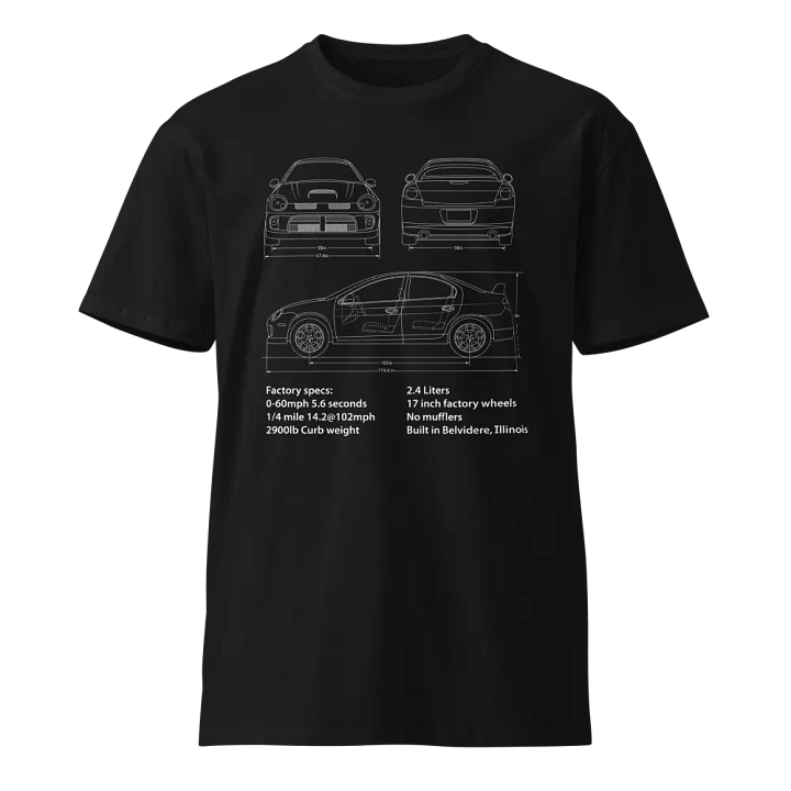 Neon SRT4 Blueprint on black/blue product image (1)