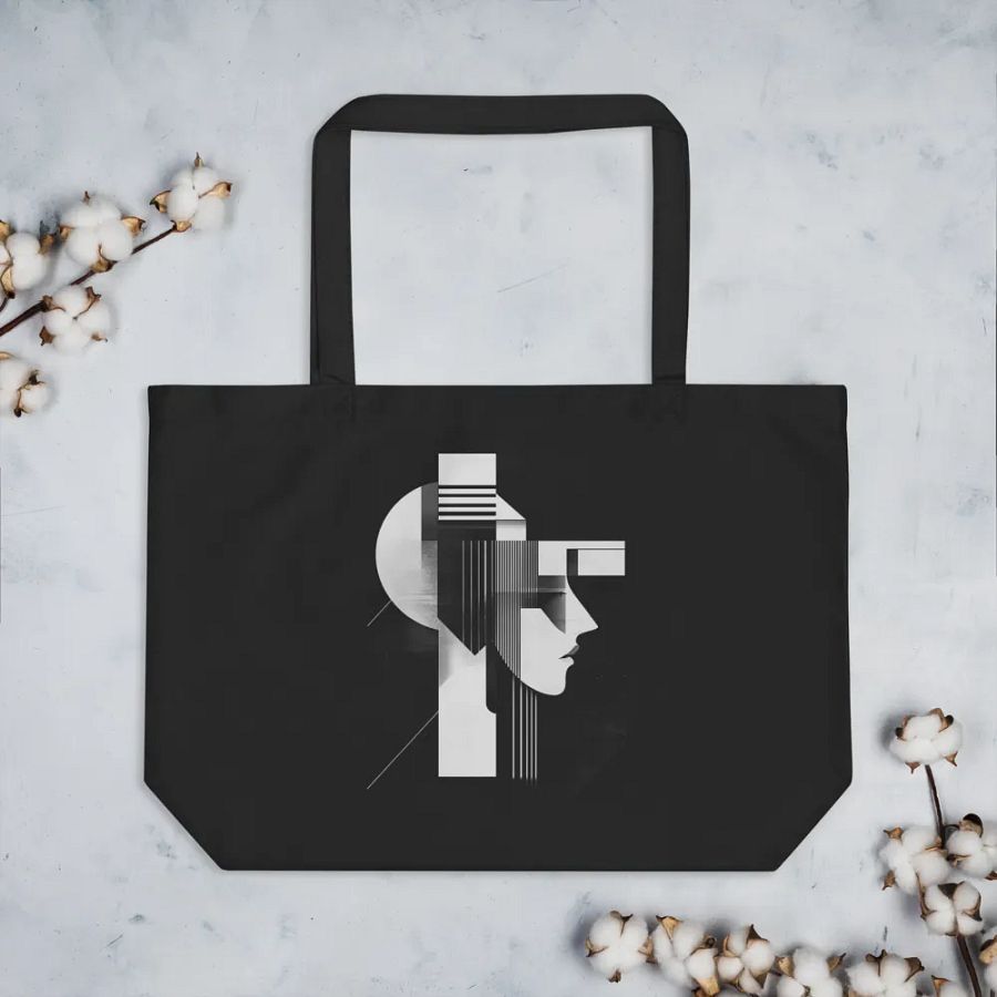 Abstract Persona 004 (Black) (Organic Cotton Tote) product image (3)