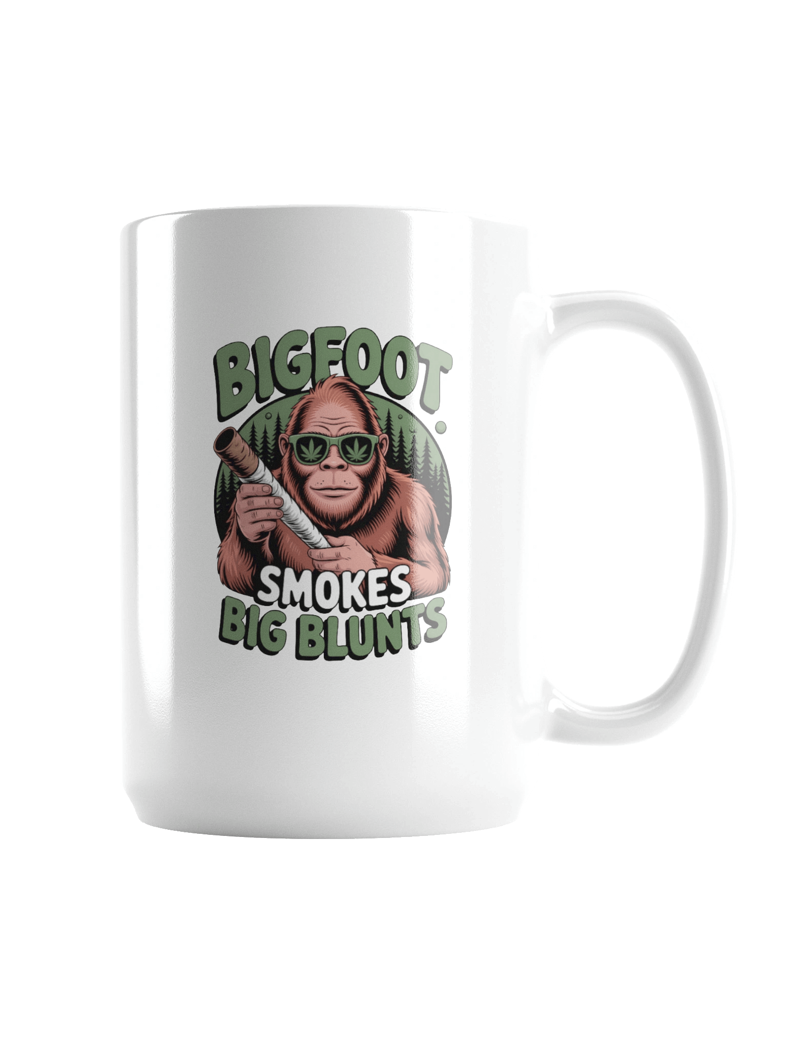 Cannabis - Bigfoot Smokes Big Blunts - Design | 15oz Coffee Mug product image (2)
