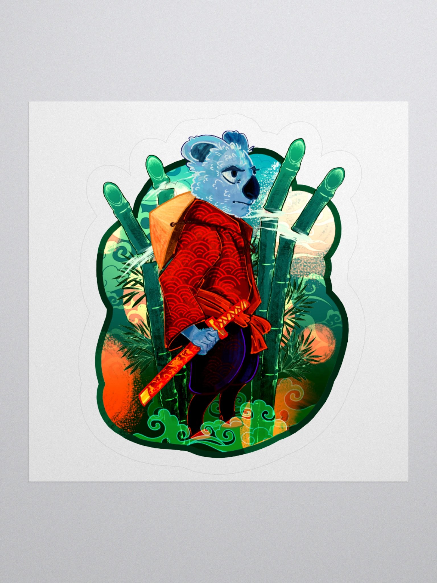 Koala Samurai Sticker product image (1)