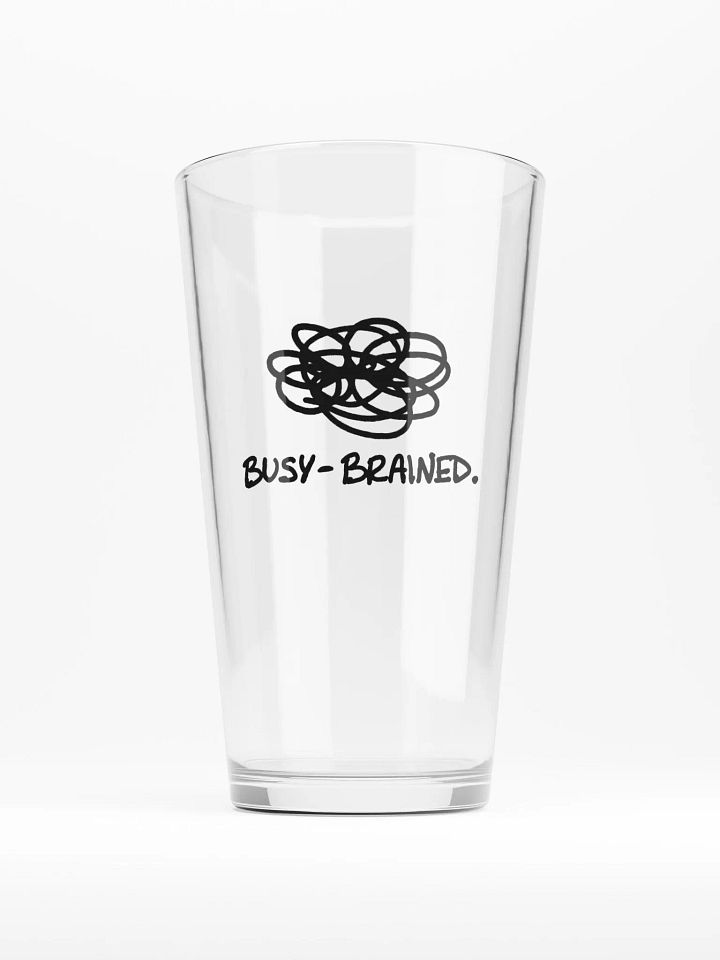 BUSY-BRAINED pint glass product image (1)