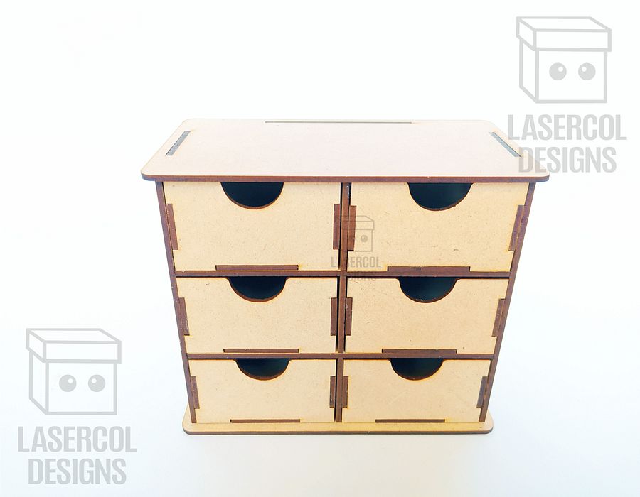 6 Drawers Desk Organizer - Laser Cut Files product image (5)