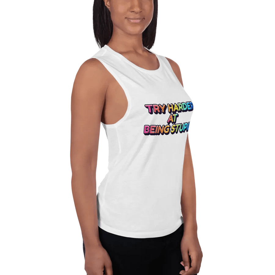 Jay - Try Harder at Being Stupid Tank Top (White) product image (3)