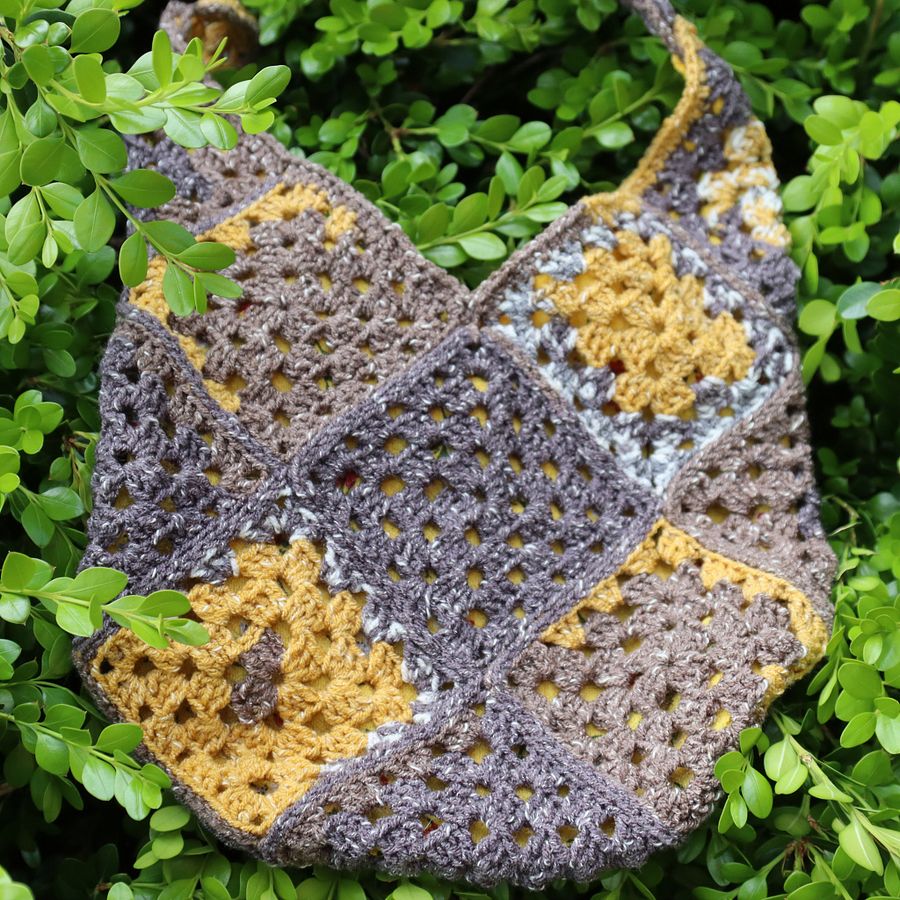 Sunflower Colors Crochet Crossbody Bag - Handmade and One of a Kind product image (2)